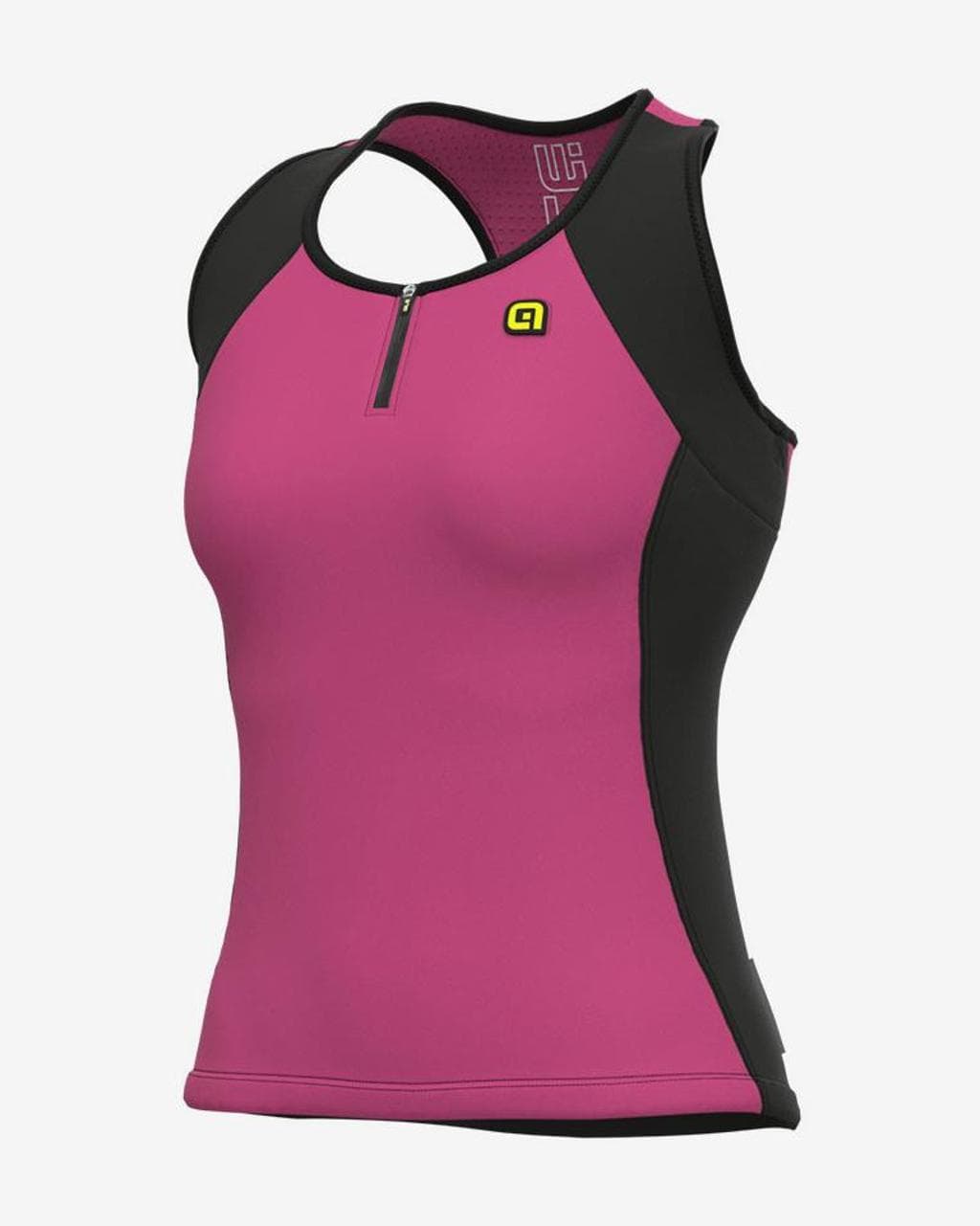 Maillot Alé Color Block sans manches rose brillant noir femme - S
