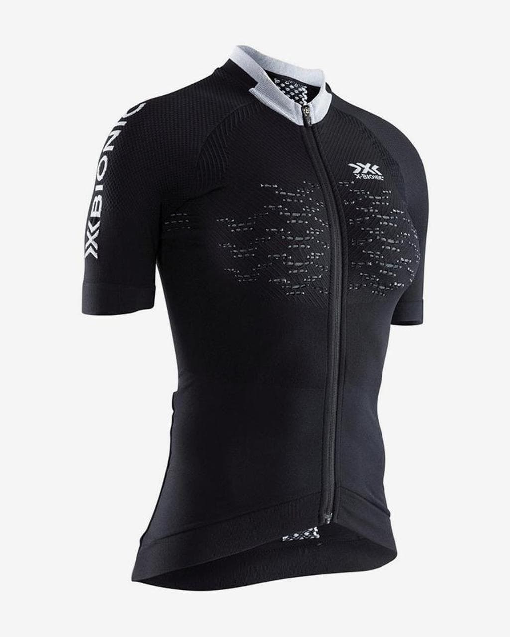 Maillot X-Bionic The Trick G2 Zip manche courte noir blanc femme - XS