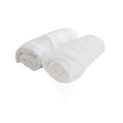 DOUX NID LOT DE 2 DRAPS HOUSSE BLANC 60X120 CM